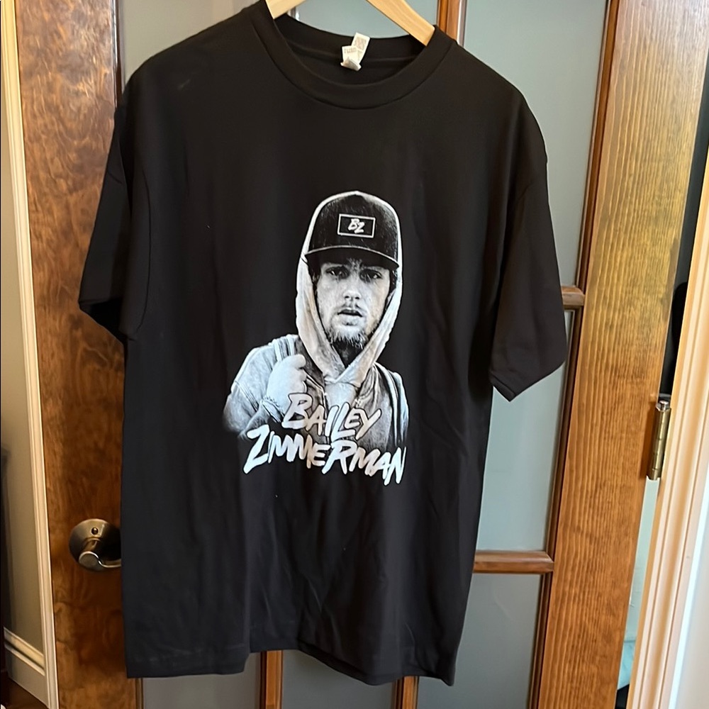 American Apparel Black Short Sleeve Tee with Artistic Graphic